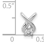 14K White Gold 2.9mm AA Diamond Chain Slide