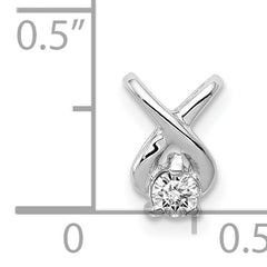 14K White Gold 2.9mm AA Diamond Chain Slide