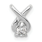14k White Gold 2.9mm VS Diamond Chain Slide