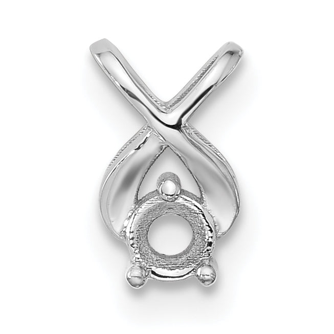 14k White Gold Holds 2.9mm Stone, Chain Slide Mounting Main image
