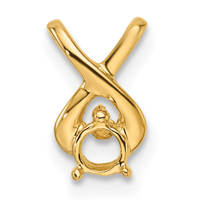 14k Holds 2.9mm Stone, Chain Slide Mounting Main image