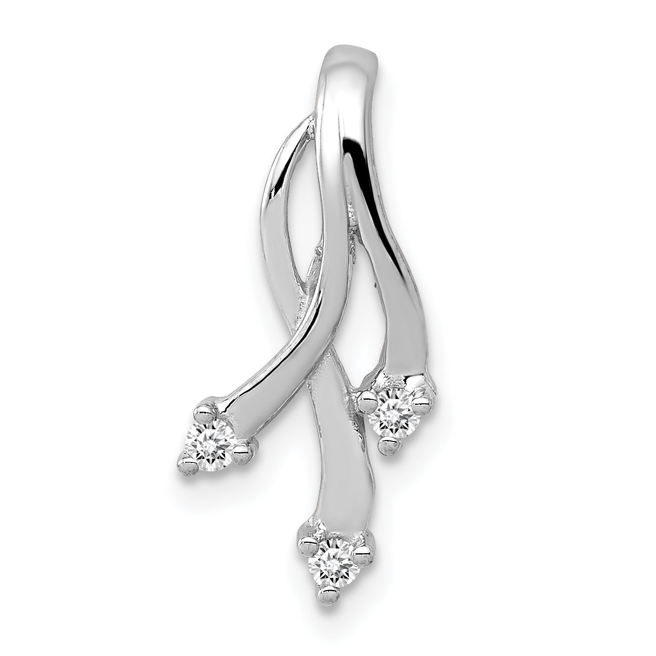 14K White Gold A Diamond pendant