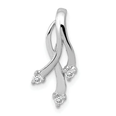 14K White Gold A Diamond pendant