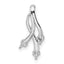 14k White Gold Holds 3-1.6mm Stone Twisted Chain Slide Mounting