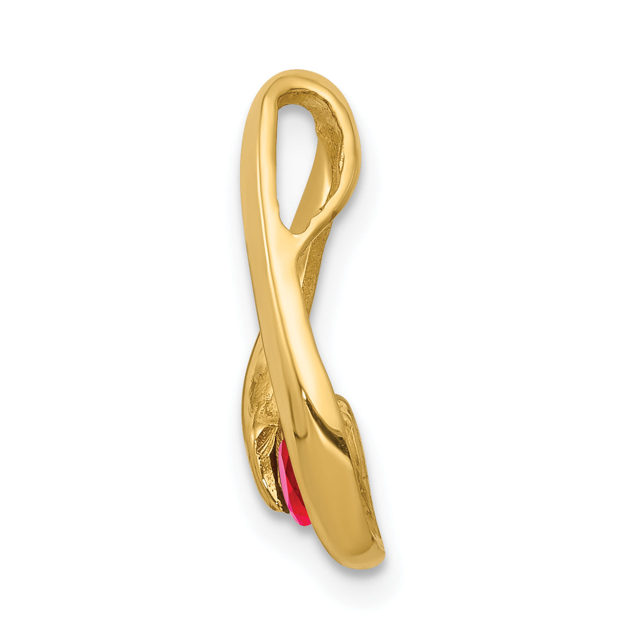 14K 4mm Ruby Pendant Secondary image