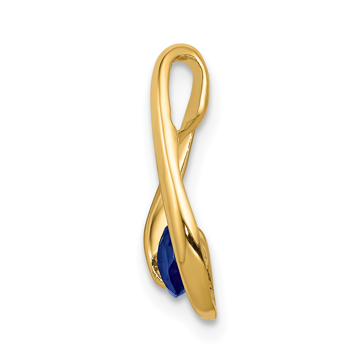 14K 4mm Sapphire pendant Secondary image