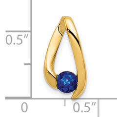 14K 4mm Sapphire pendant