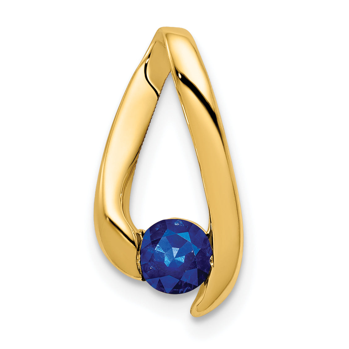 14k 4mm Sapphire pendant Main image