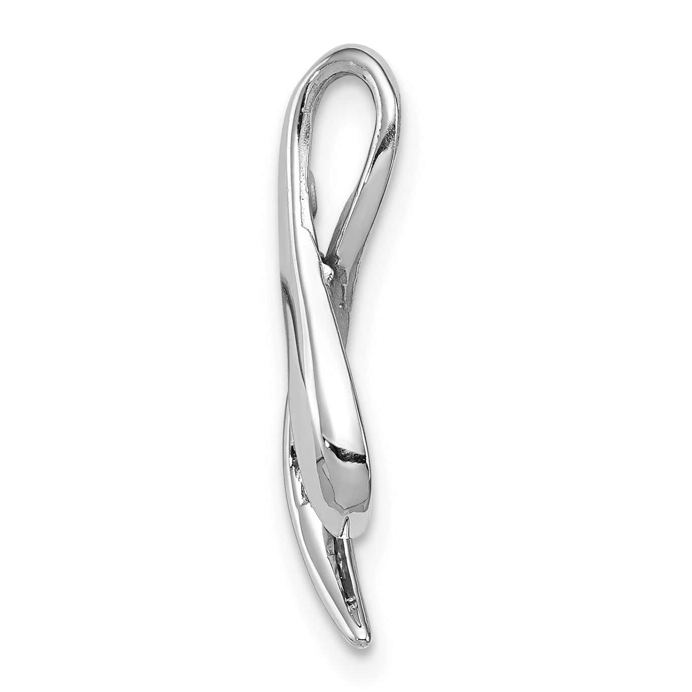 14k White Gold Sapphire pendant Secondary image