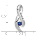 14k White Gold Sapphire pendant