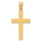 14k Sandblasted Cross Pendant