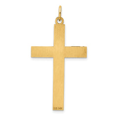 14K Laser Designed Cross Pendant