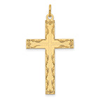 14K Laser Designed Cross Pendant