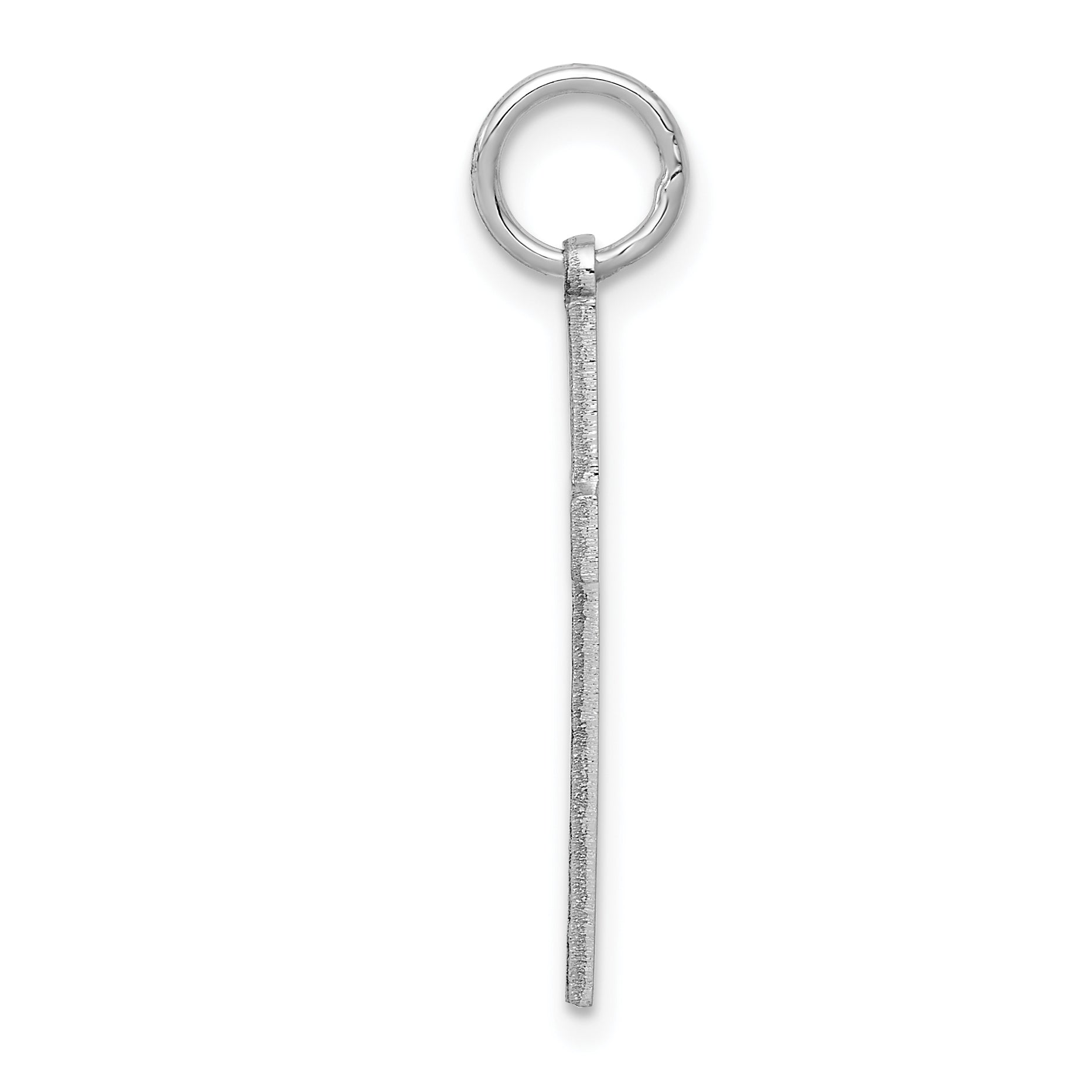 14K White Gold Laser Designed Cross Pendant Secondary image