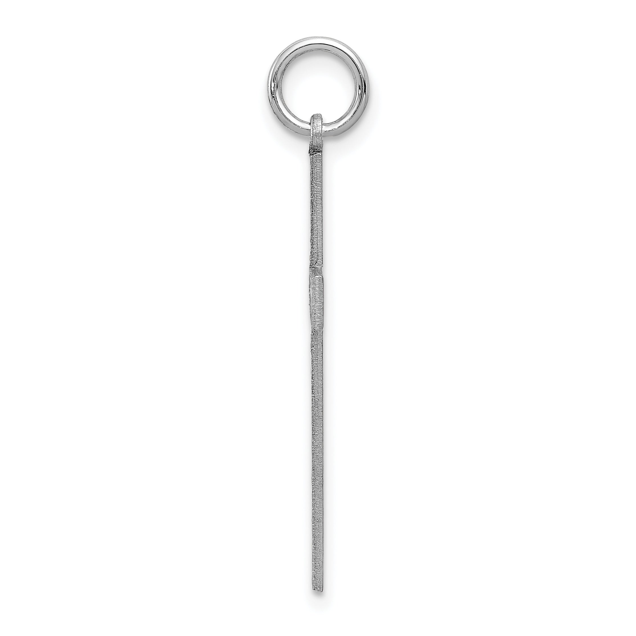 14K White Gold Laser Designed Cross Pendant Secondary image