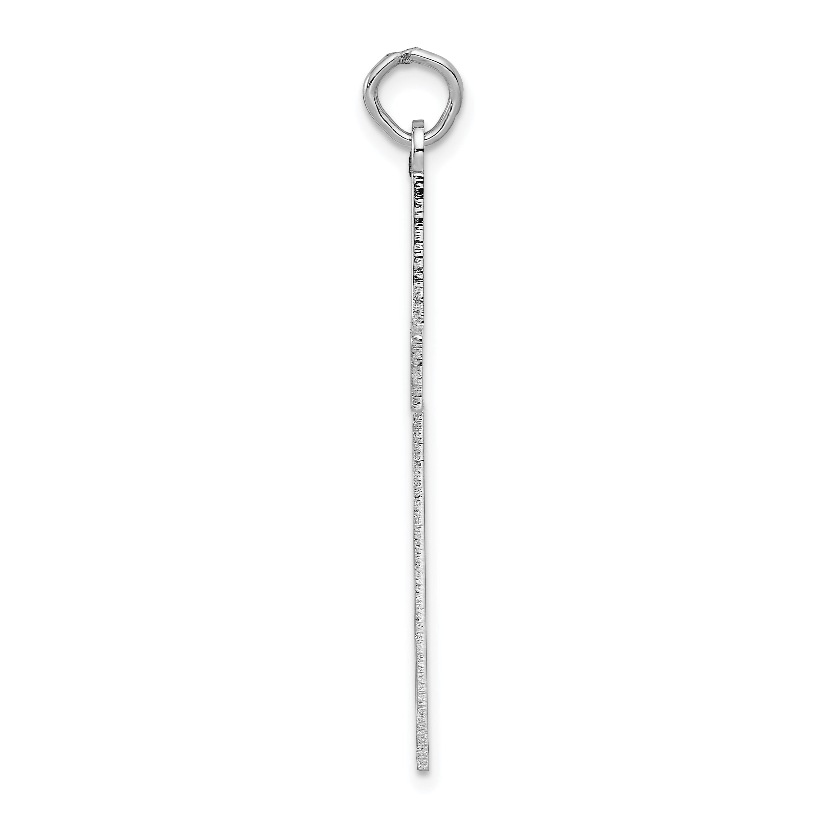 14K White Gold Laser Designed Cross Pendant Secondary image