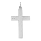 14K White Gold Laser Designed Cross Pendant