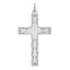 14K White Gold Laser Designed Cross Pendant