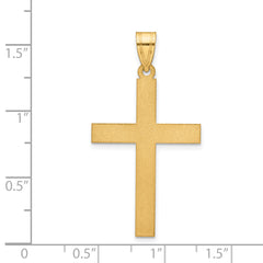 14K Sandblasted Cross Pendant