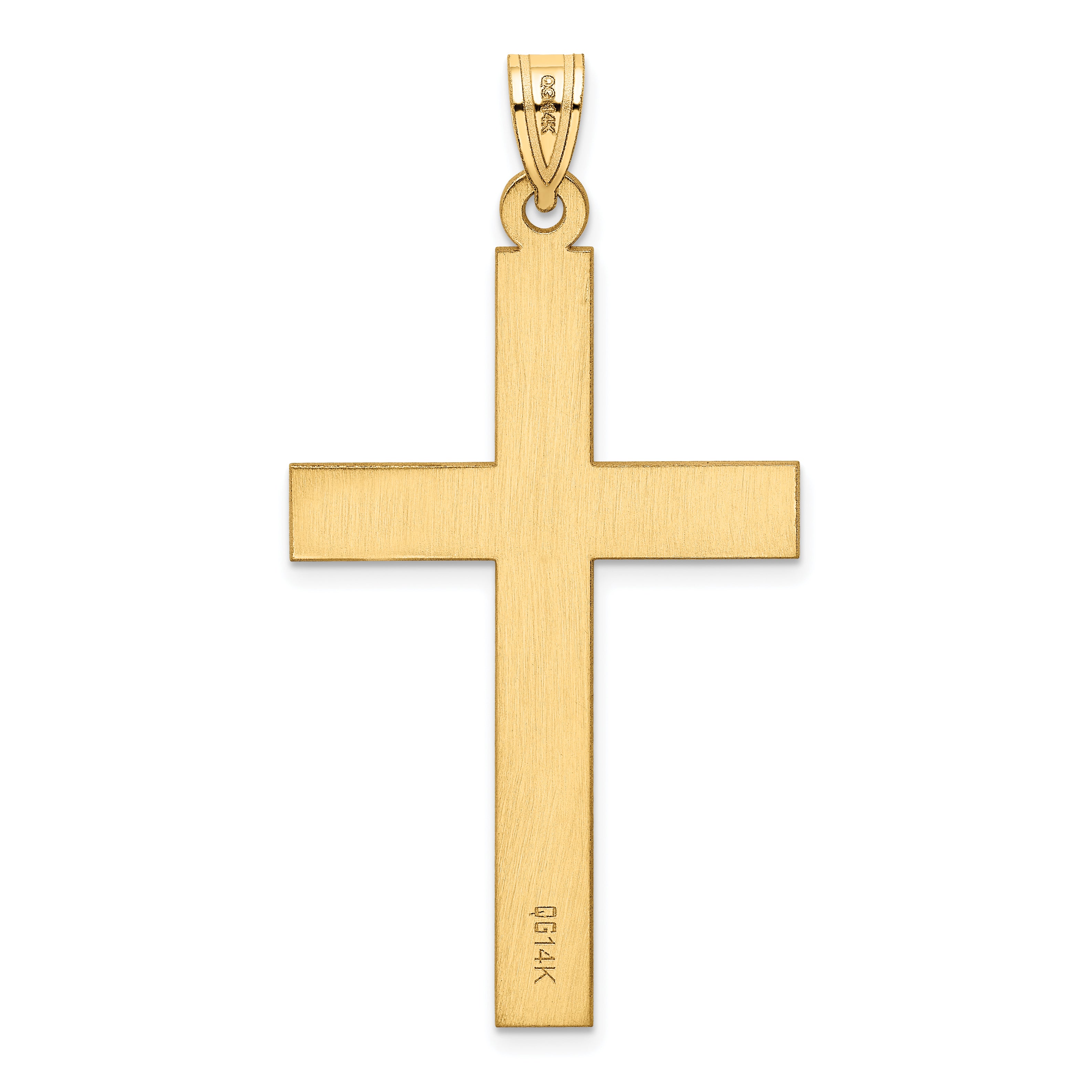 14K Sandblasted Cross Pendant