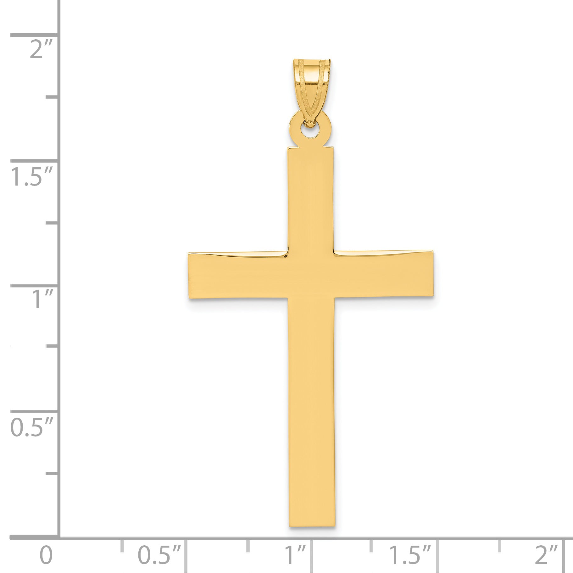 14K Sandblasted Cross Pendant