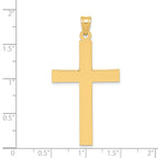 14K Sandblasted Cross Pendant