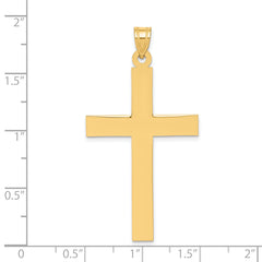 14K Sandblasted Cross Pendant