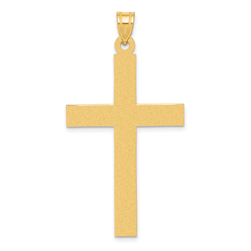 14k Sandblasted Cross Pendant