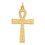 14K Laser Designed Ankh Cross Pendant