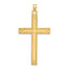 14k Solid Laser Etched Cross Pendant