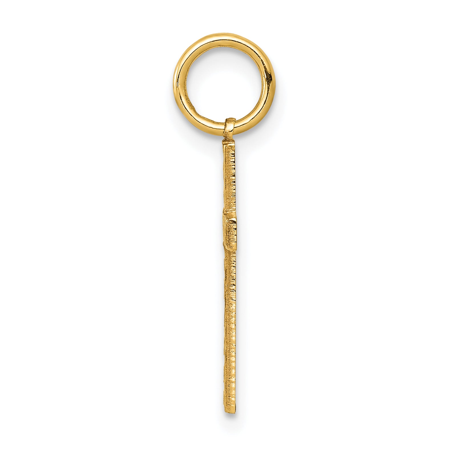 14K Laser Designed Cross Charm Secondary image