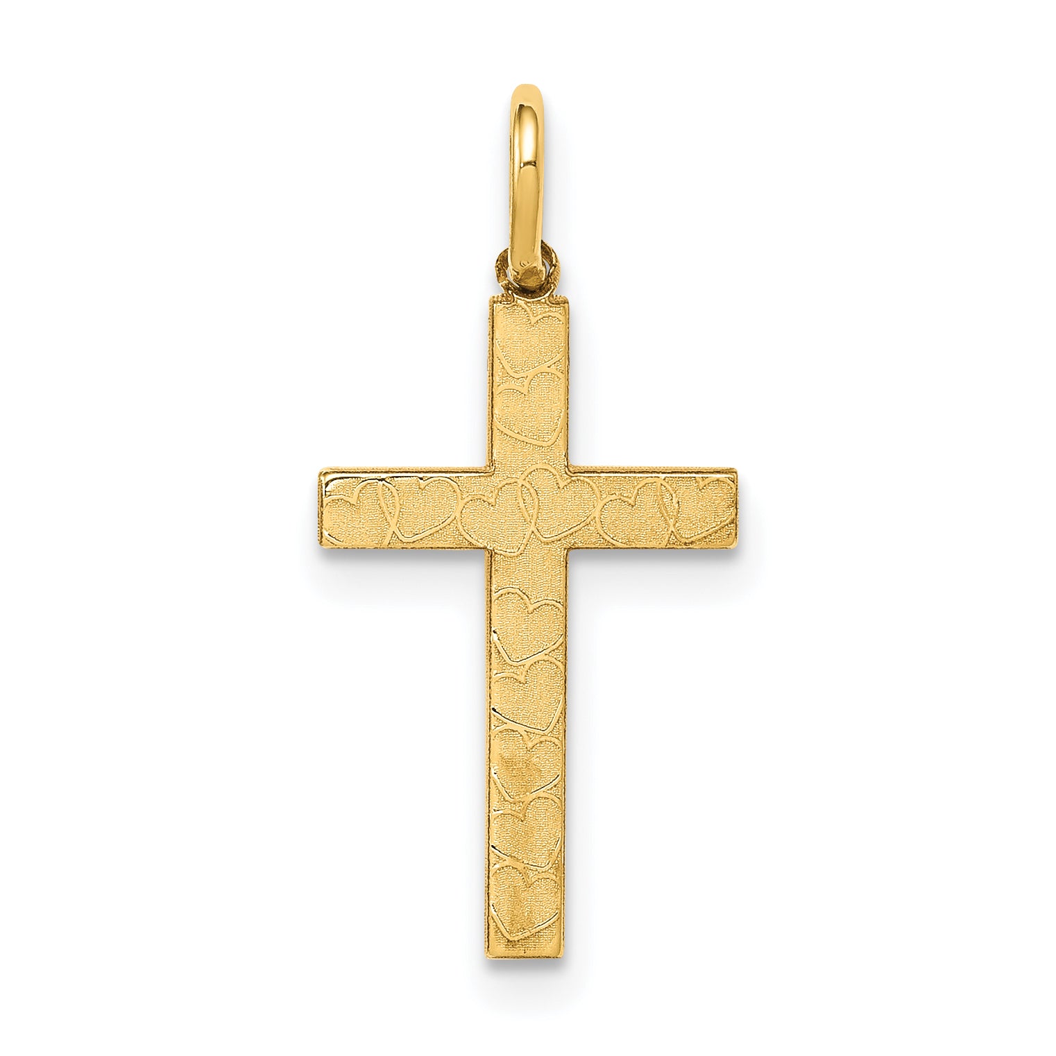 14K Laser Designed Cross Charm Main image