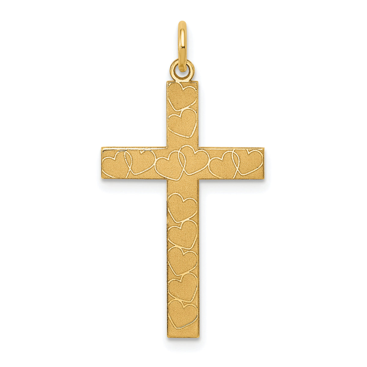 14K Laser Designed Cross Pendant