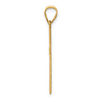 14K Florentine Satin Cross Pendant