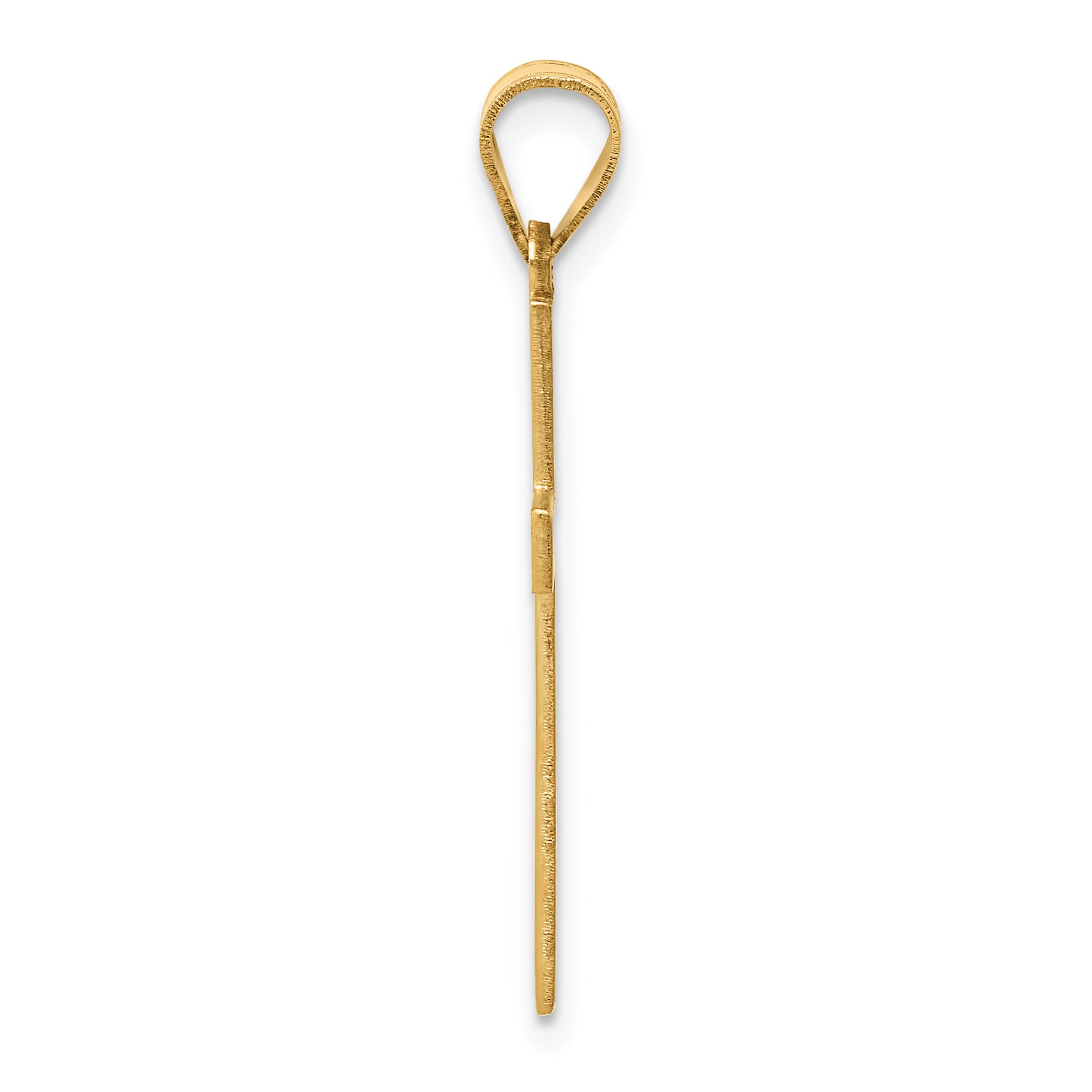 14K Florentine Satin Cross Pendant