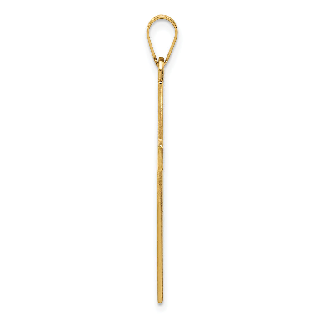 14K Florentine Satin Cross Pendant
