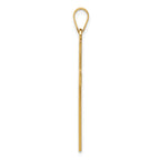 14K Florentine Satin Cross Pendant