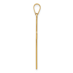 14K Florentine Satin Cross Pendant
