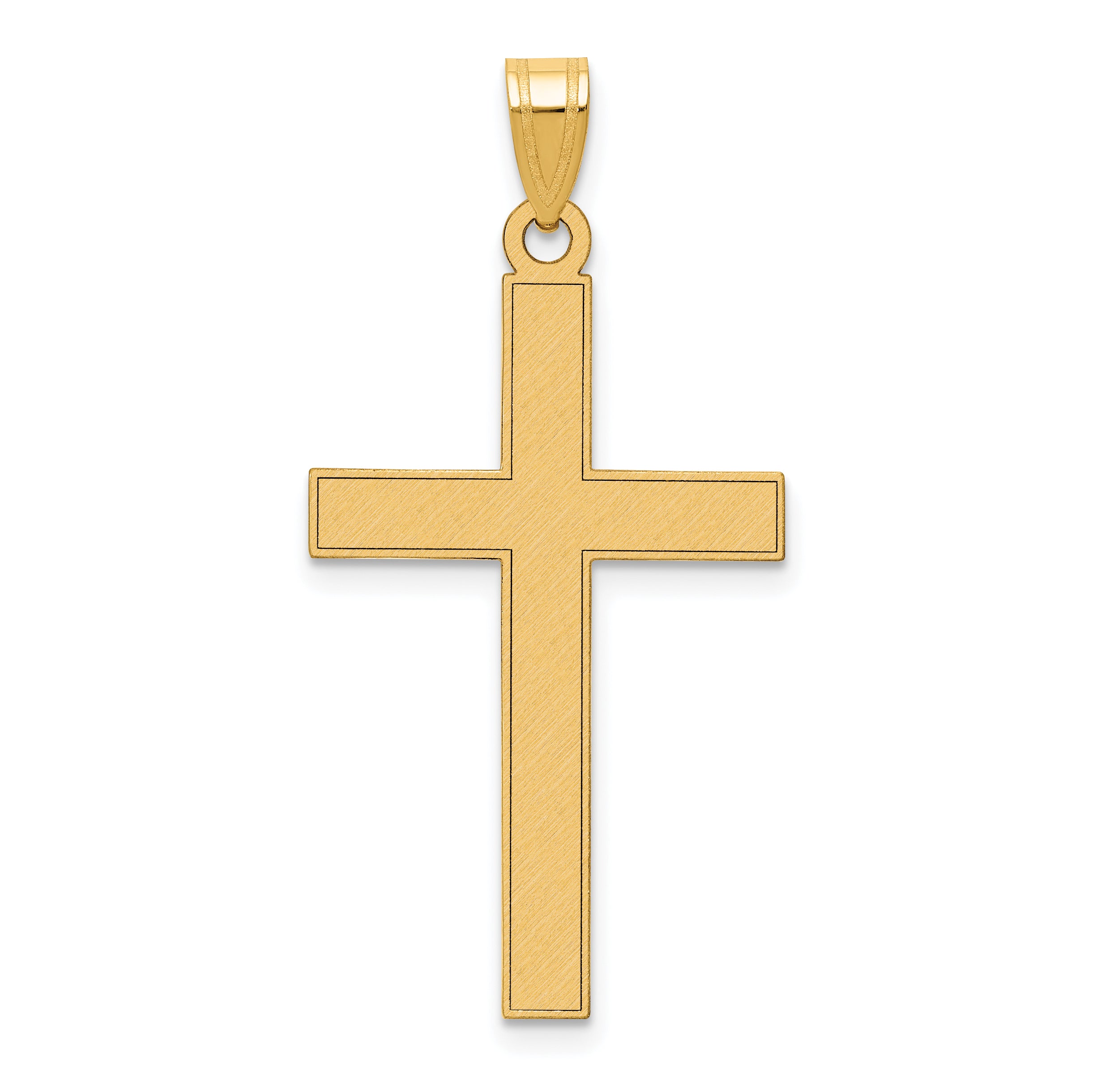 14k Florentine Satin Cross Pendant Main image
