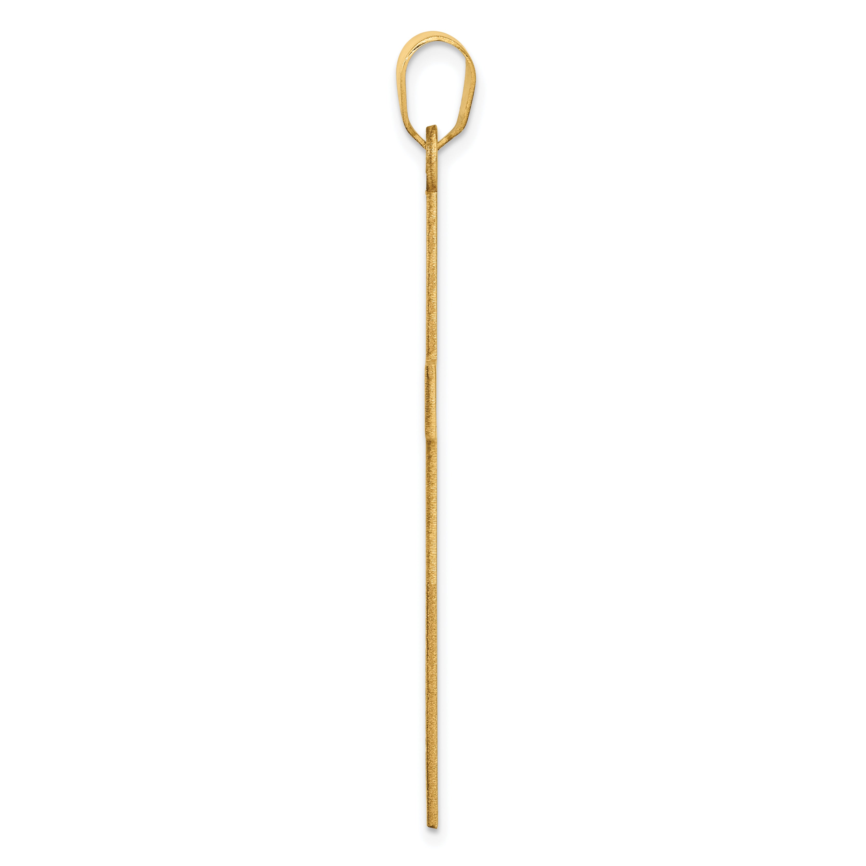14K Florentine Satin Cross Pendant Secondary image