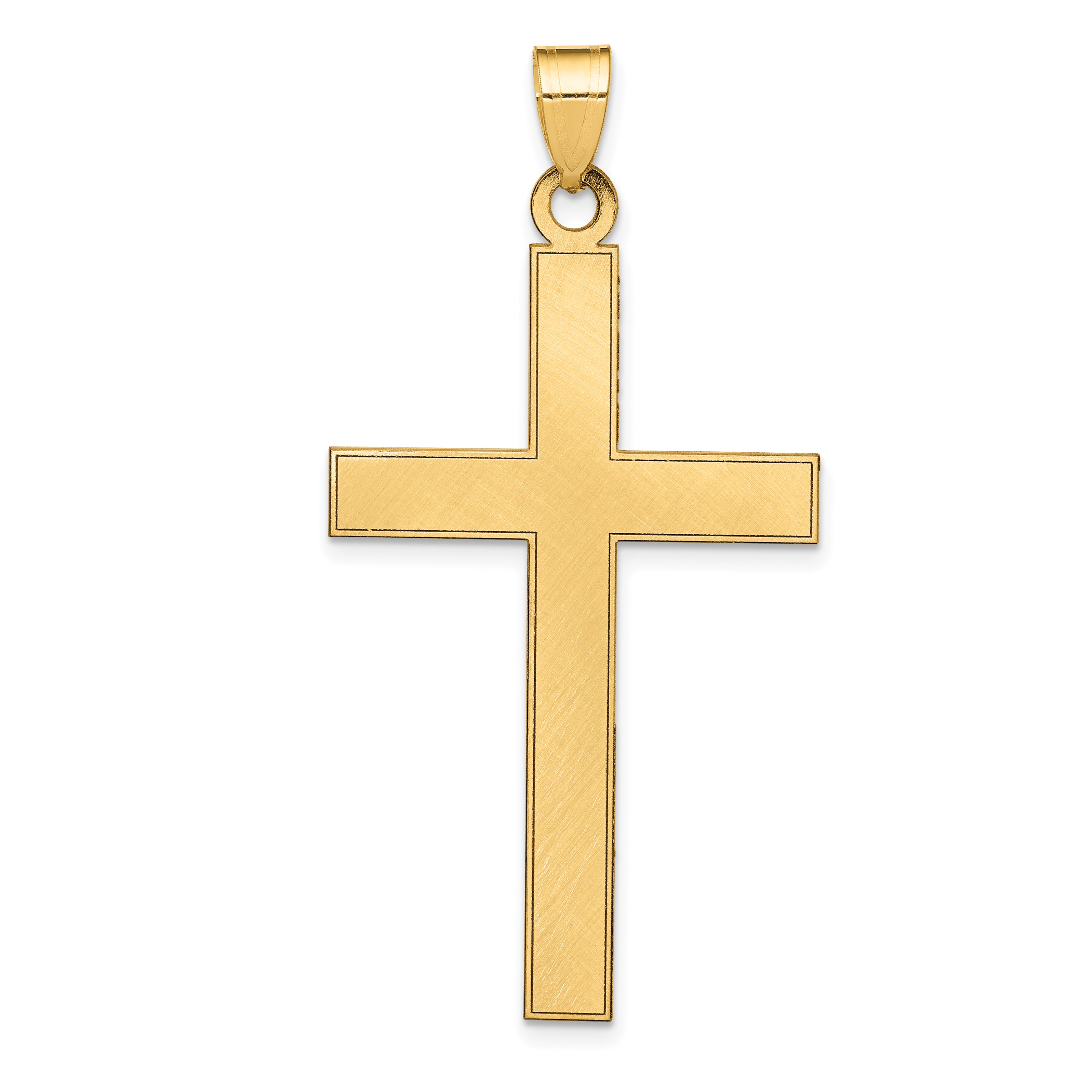 14k Florentine Satin Cross Pendant Main image