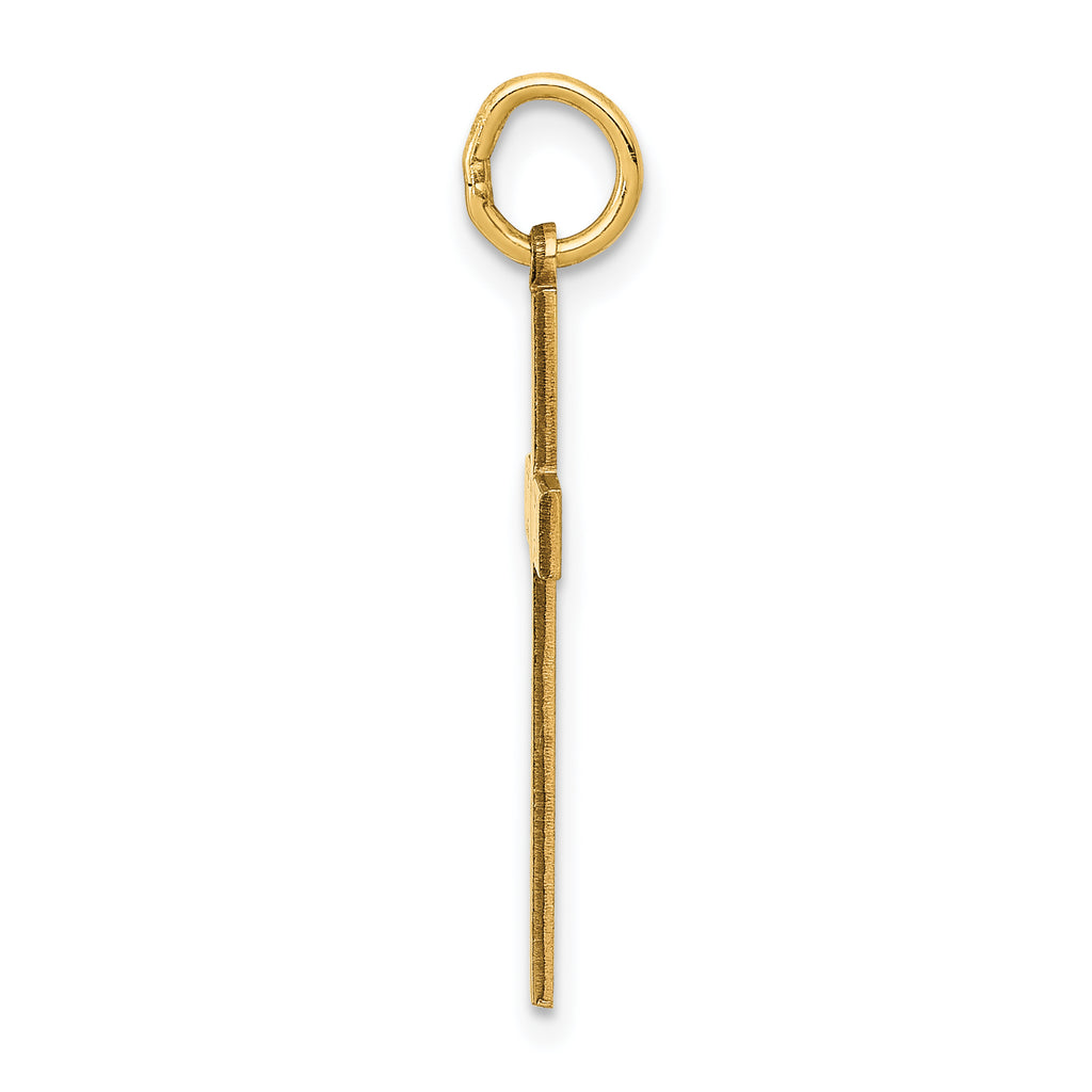14K Laser Designed Cross Charm