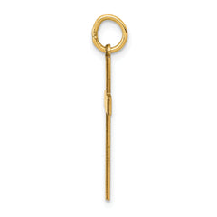 14K Laser Designed Cross Charm