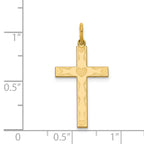 14K Laser Designed Cross Charm