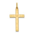 14K Laser Designed Cross Charm