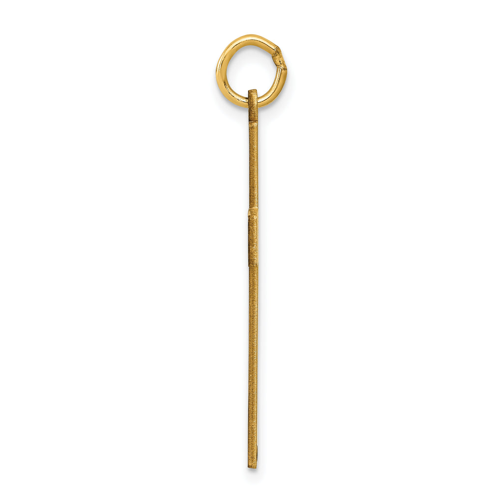 14K Laser Designed Ichthus Cross Pendant