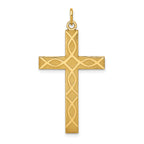 14K Laser Designed Cross Pendant