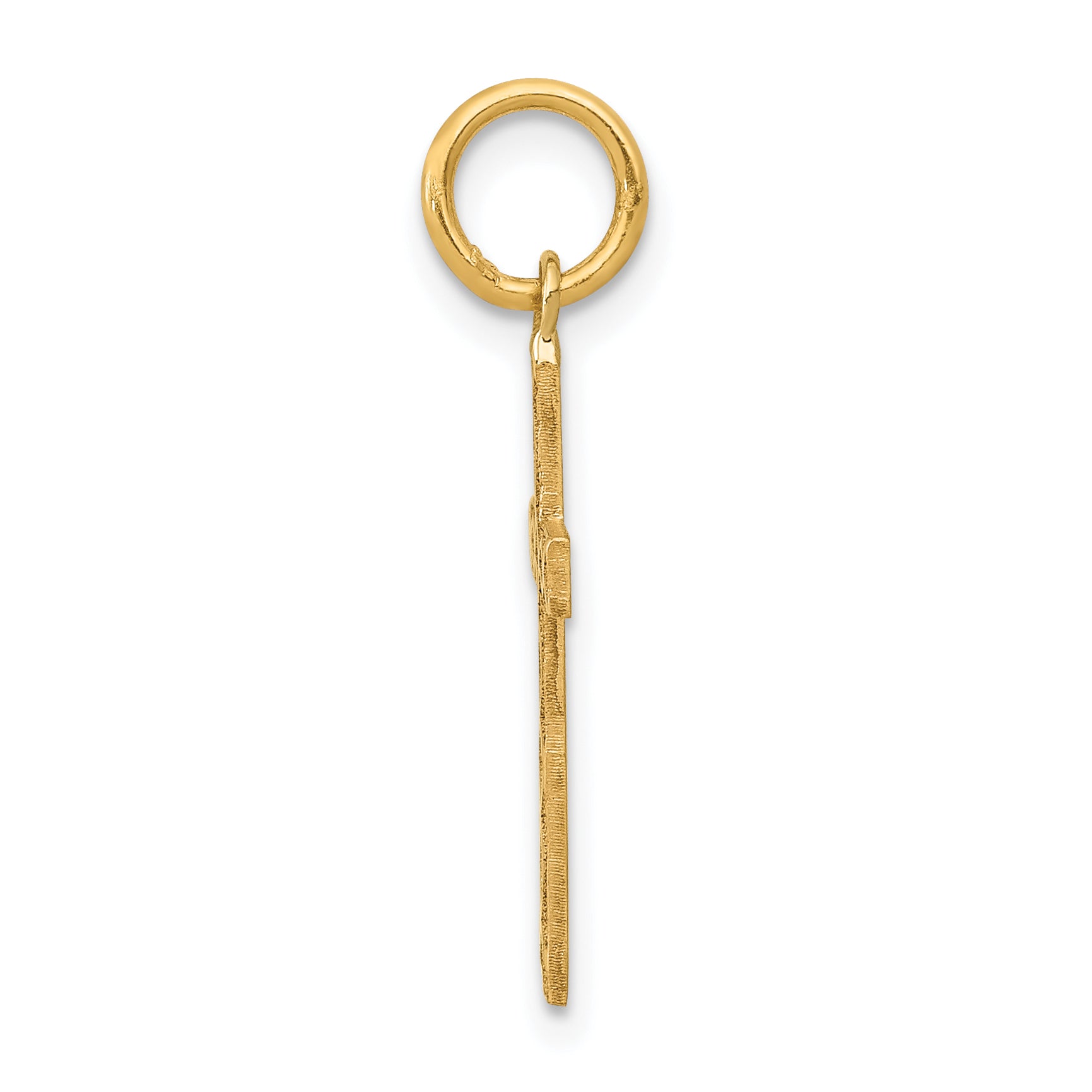 14K Laser Designed Cross Charm Secondary image