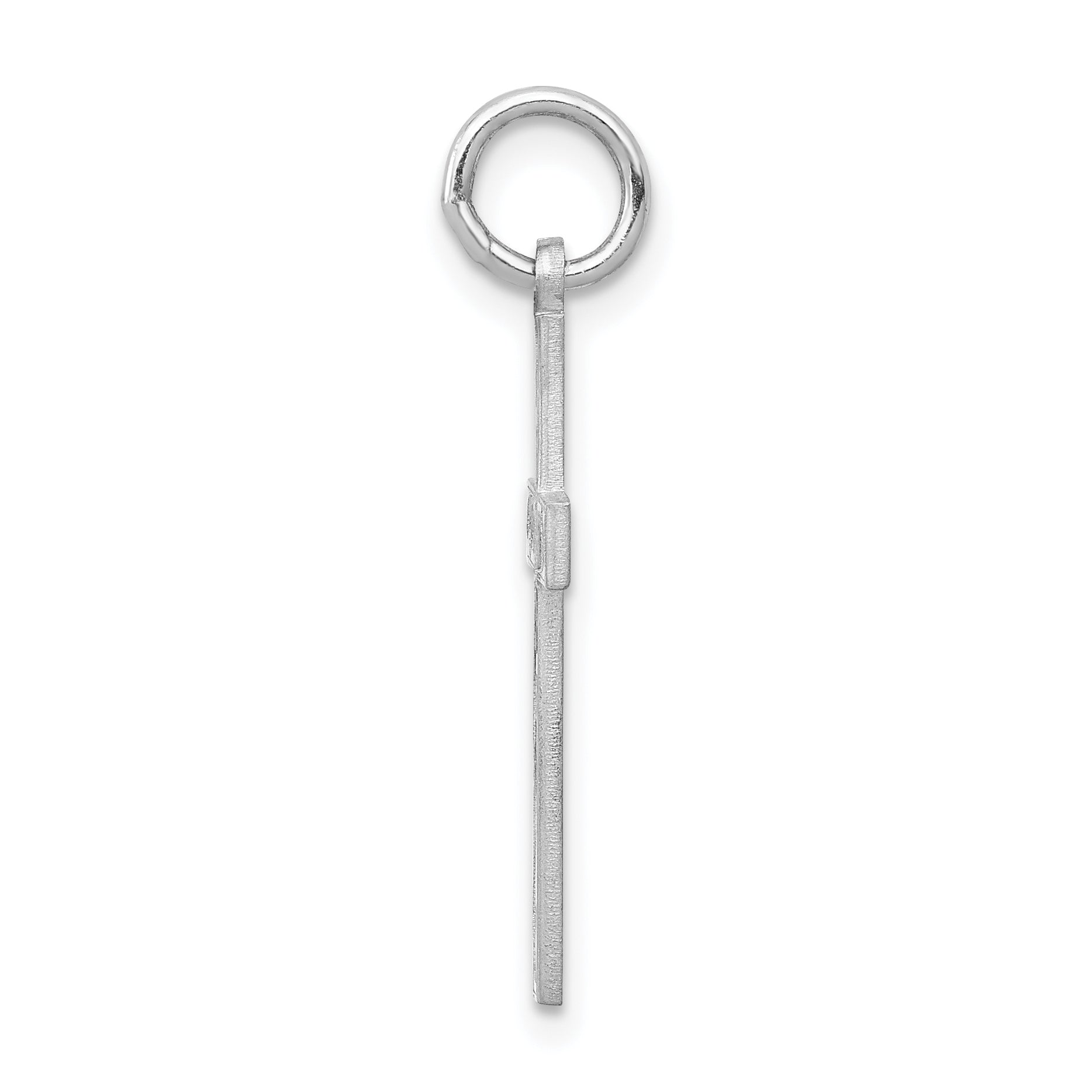 14K White Gold Laser Designed Cross Charm Secondary image