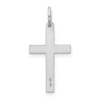 14K White Gold Laser Designed Cross Charm